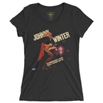 Johnny Winter Captured Live Ladies T Shirt