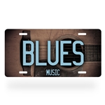 Blues Music License Plate