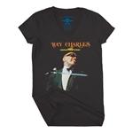 Ray Charles Doing His Thing V-Neck T Shirt - Women's