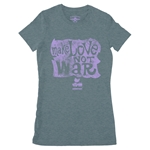 Make Love Not War Woodstock Ladies T Shirt - Relaxed Fit