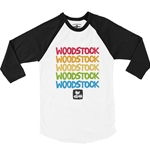 Woodstock Rainbow Baseball T-Shirt
