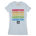 Woodstock Rainbow Ladies T Shirt - Relaxed Fit