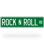 Rock n Roll Road Street Sign