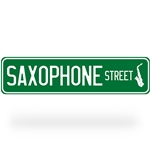 Saxophone Street Sign