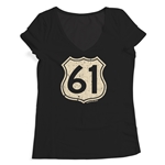 Highway 61 Ladies V-Neck T Shirt