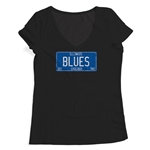 Chicago Blues Ladies V-Neck T Shirt