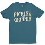 Pickin' & Grinnin' Bluegrass T-Shirt - Lightweight Vintage Style
