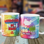 Woodstock Or Bust 1969 Tie-Dye Coffee Mug