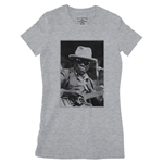 John Lee Hooker Black & White Photo Ladies T Shirt - Relaxed Fit