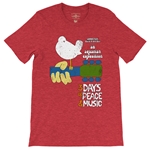 Woodstock Festival Poster T-Shirt - Lightweight Vintage Style