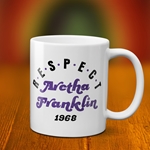 RESPECT Aretha Franklin 1968 Coffee Mug