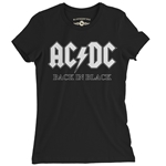 AC/DC Back In Black Ladies T Shirt - Relaxed Fit