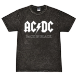 AC/DC Back In Black T-Shirt - Black Mineral Wash