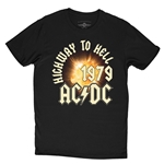 AC/DC 1979 Highway To Hell Bomb  T-Shirt - Lightweight Vintage Style