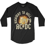 AC/DC 1979 Highway To Hell Bomb Baseball T-Shirt