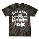 AC/DC Rock n Roll Ain't Noise Pollution Tie-Dye T-Shirt - Black