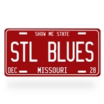 STL Blues License Plate