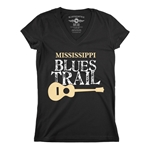 Mississippi Blues Trail V-Neck T Shirt - Women's