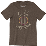 Live Life Unplugged Guitar T-Shirt - Lightweight Vintage Style