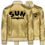 (Limited Edition, Double Sided) Sun Records Satin Bomber Jacket - Gold