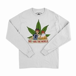 Animated Cheech & Chong Weed Are The World Long Sleeve T-Shirt