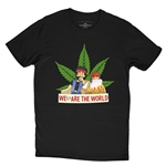 Animated Cheech & Chong Weed Are The World T-Shirt - Lightweight Vintage Style