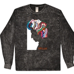 Bob Dylan Milton Glaser Long Sleeve T-Shirt - Black Mineral Wash