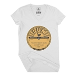 Sun Records Johnny Cash Folsom Prison V-Neck T Shirt - Women's