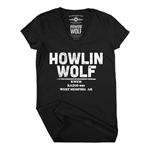 Howlin' Wolf KWEM Radio V-Neck T Shirt - Women's