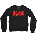 Red AC/DC Logo Crewneck Sweater