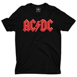 Red AC/DC Logo T-Shirt - Lightweight Vintage Style