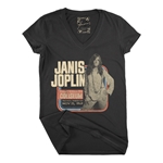 Janis Joplin Expo Concert V-Neck T Shirt - Women's