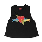 Tom Petty and the Heartbreakers Flying V Logo Racerback Crop Top - Women's