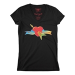 Tom Petty and the Heartbreakers Flying V Logo V-Neck T Shirt - Women's
