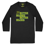 Butter Blows Blues Better Butterfield Band Baseball T-Shirt