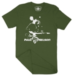 Paul Nelson White Silhouette T-Shirt - Lightweight Vintage Style
