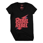 David Bowie Rebel Rebel V-Neck T Shirt - Women's