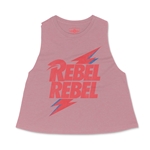 David Bowie Rebel Rebel Racerback Crop Top - Women's