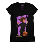 Whitney Houston 80s Vibes V-Neck T Shirt - Women's