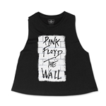 White Walled Pink Floyd The Wall Racerback Crop Top - Women's