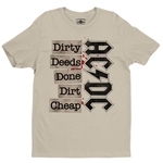 AC/DC Dirty Deeds Done Dirt Cheap T-Shirt - Lightweight Vintage Style