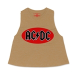 Oval AC/DC Logo Racerback Crop Top - Women's