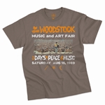 Woodstock Ticket & Symbol Shirt T-Shirt - Classic Heavy Cotton