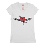 Tom Petty Hard Lines Logo V-Neck T Shirt - Women's