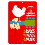Woodstock Music & Arts Festival Aluminum Sign - 8 x 12 in