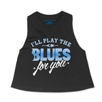 I'll Play The Blues For You Racerback Crop Top - Women's