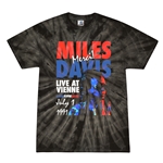 Miles Davis Live at Vienne France T-Shirt - Black Tie-Dye