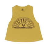 Classic Brown Sun Records Logo Racerback Crop Top - Women's