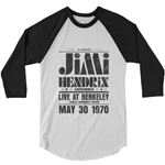 Jimi Hendrix Live at Berkeley Baseball T-Shirt