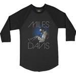Miles Davis Blue Aura Baseball T-Shirt